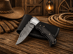 Damascus Steel Pocket Knife