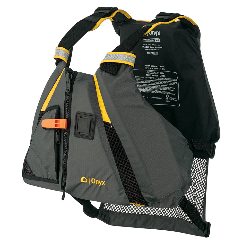 Onyx MoveVent Dynamic Paddle Sports Vest  YellowGrey  XL2XL